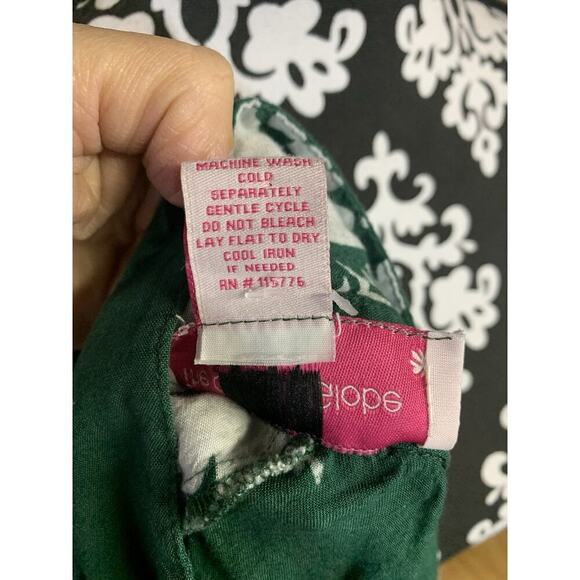 Floral Green Dress 3X 100% Rayon Princess Fairy Preppy Elegant Maxi Dress - Picture 4 of 4